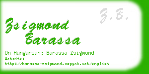 zsigmond barassa business card